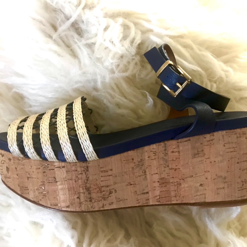BALL PAGES Sandals RAFFIA PLATFORM SANDALS 37 7 Cork PAGÈS